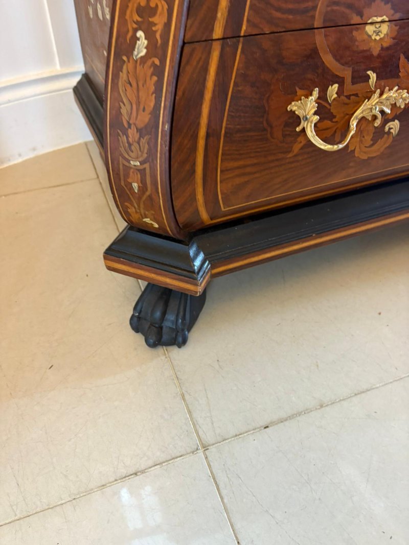 Outstanding Quality Antique Italian Marquetry Inlaid Burr Walnut Bureau Bookcase - Image 21